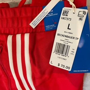 Adidas - Mens Track Pants Large, Classics Beckenbauer, Red